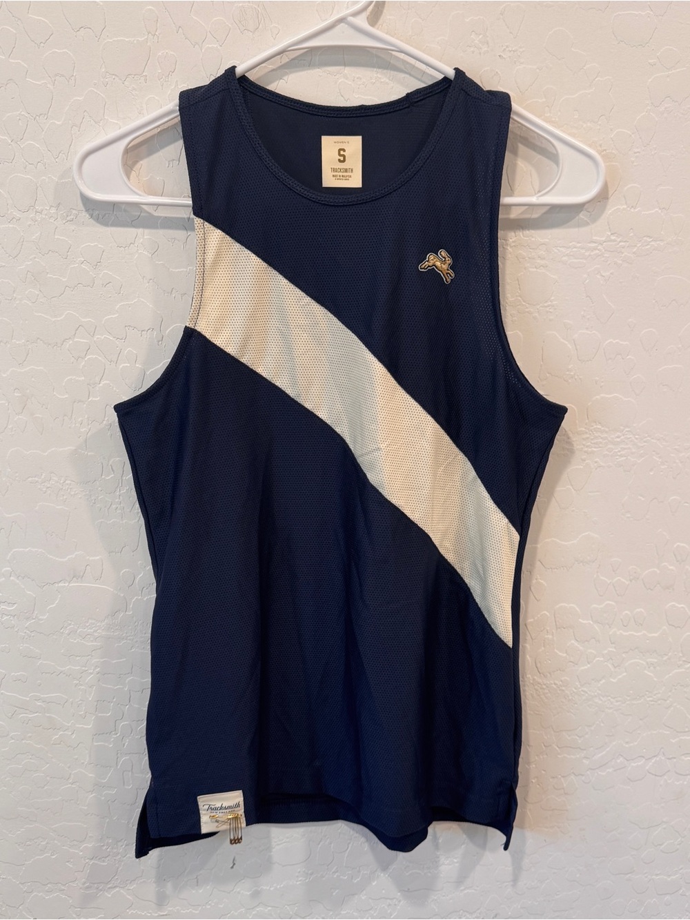 Tracksmith Van Cortlandt Singlet Womens Small Blue Running Mesh Tank Top
